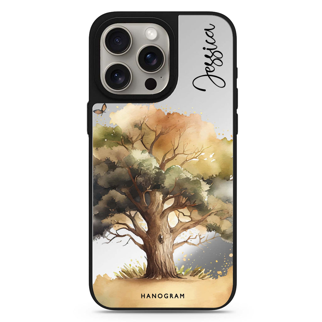 Tree personalized name MagSafe mirror case for iPhone 16/15/14 Pro Max and Pro, main view