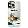 Hills custom name iPhone 16/15/14 Pro Max & Pro ultra clear case typography design, front product view