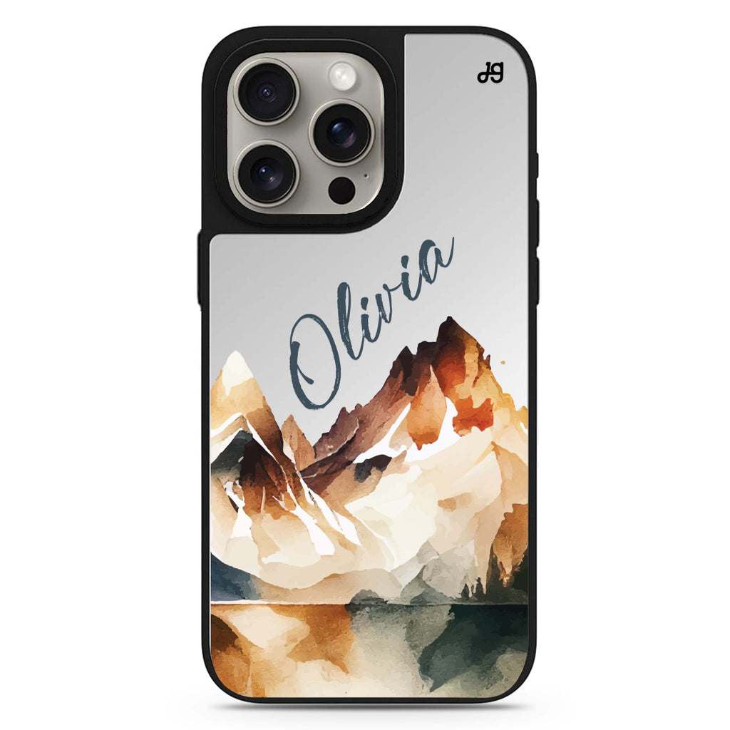 Hills Drawing personalized name MagSafe mirror case for iPhone 16/15/14 Pro Max and Pro, main view
