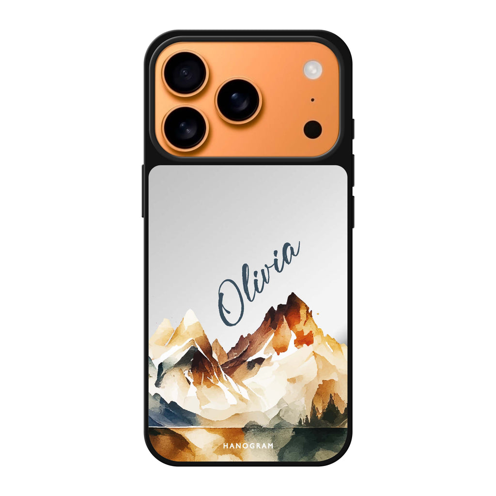 Hills Drawing personalized name nature iPhone 17 Pro Max mirror case