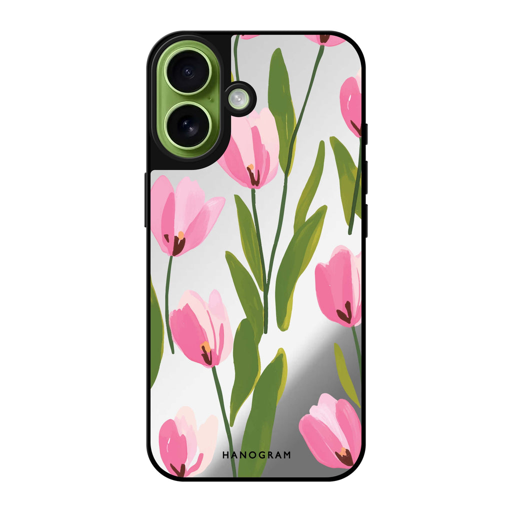 Reflective iPhone 16 Mirror Case –Tulip Waltz iPhone Design