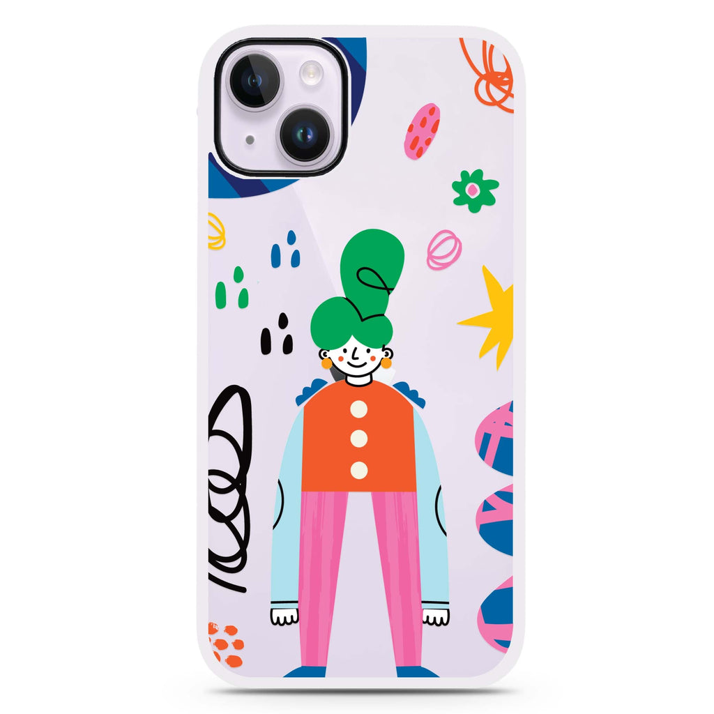 Abstract People iPhone 15 Impact Guard Bumper Case