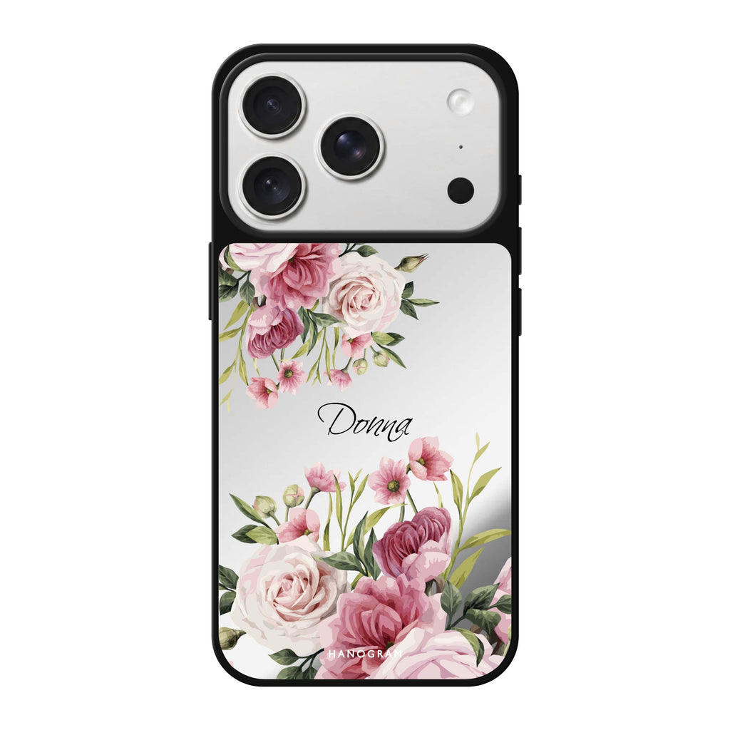 Beautiful Flowers personalized name flower floral iPhone 18 Pro Max mirror case