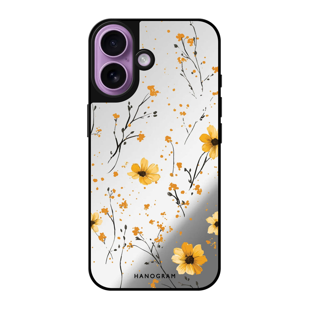 Reflective iPhone 16 Mirror Case –Golden Whisper iPhone Design