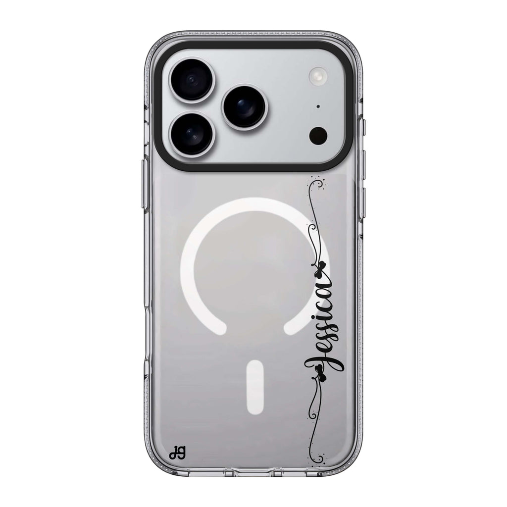 Custom Style 1 personalized name graphic iPhone 17 Pro Max ultra clear case