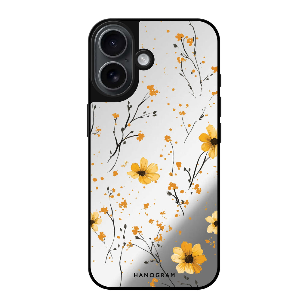 Reflective iPhone 16 Mirror Case –Golden Whisper iPhone Design