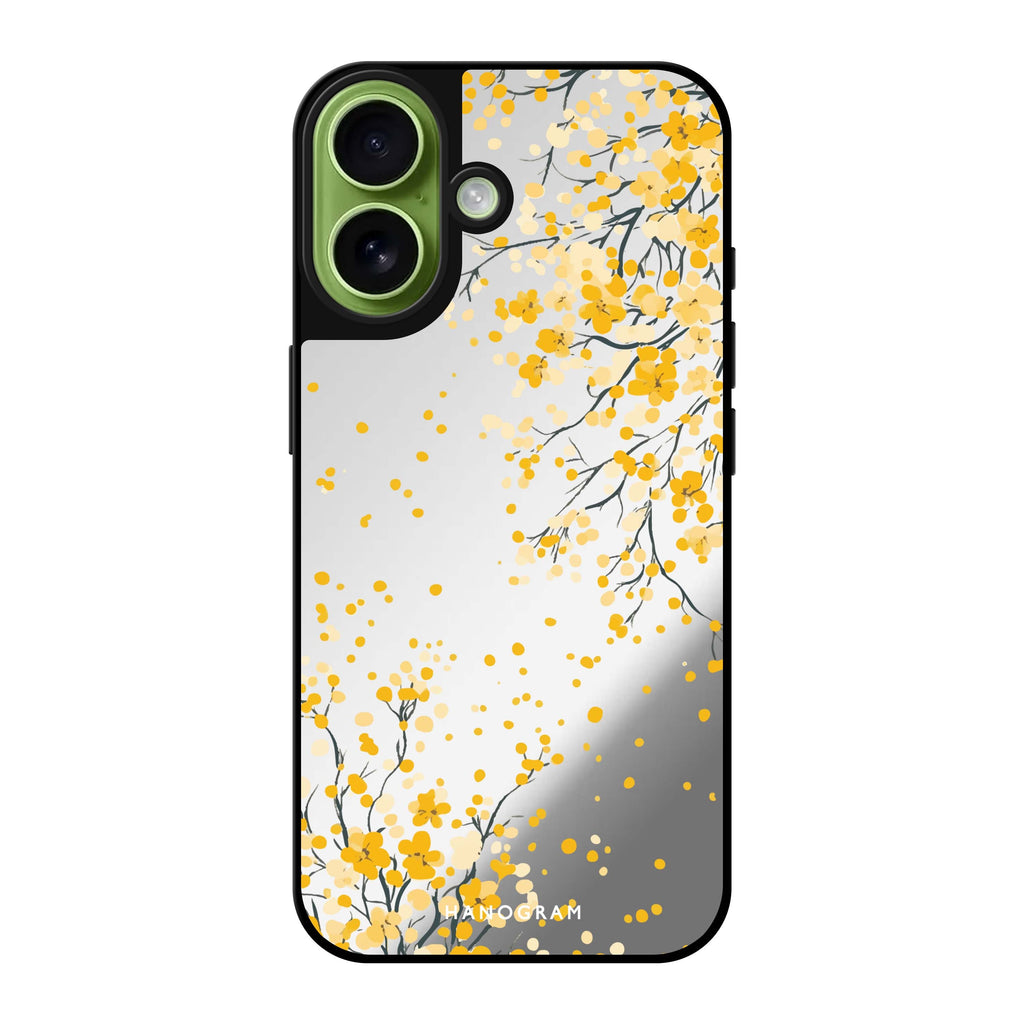 Reflective iPhone 16 Mirror Case –Butter Petals iPhone Design