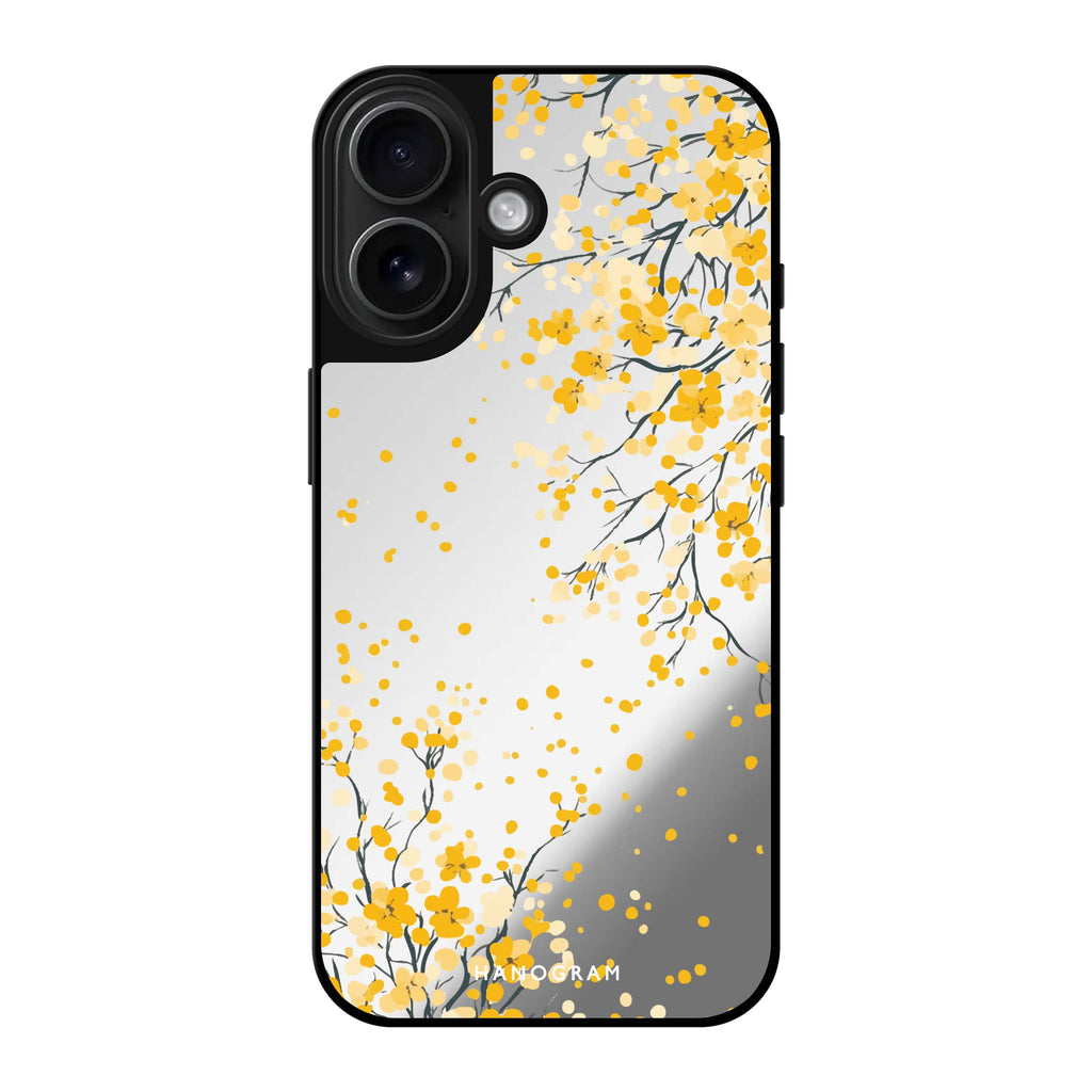 Reflective iPhone 16 Mirror Case –Butter Petals iPhone Design