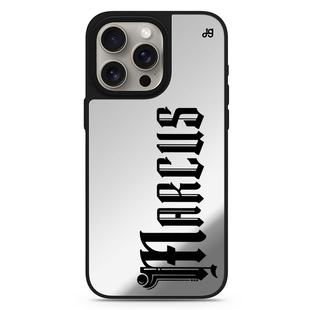 Custom #5 personalized name MagSafe mirror case for iPhone 16/15/14 Pro Max and Pro, main view