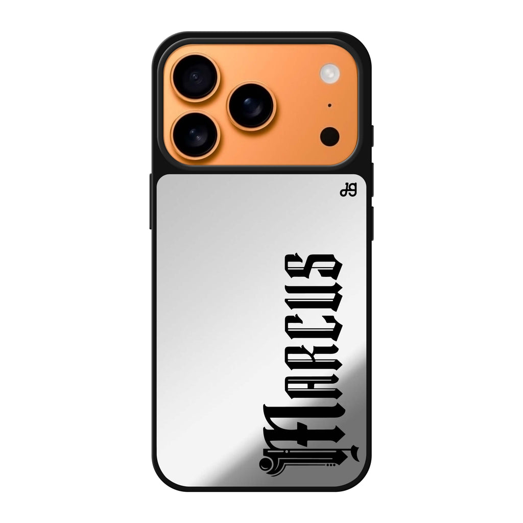 Custom #5 personalized name iPhone 17 Pro Max mirror case