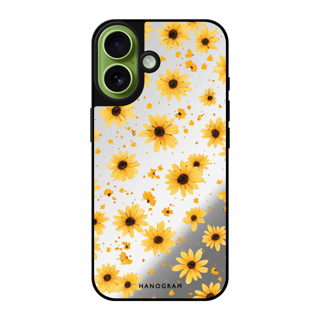 Reflective iPhone 16 Mirror Case –Golden Specks iPhone Design