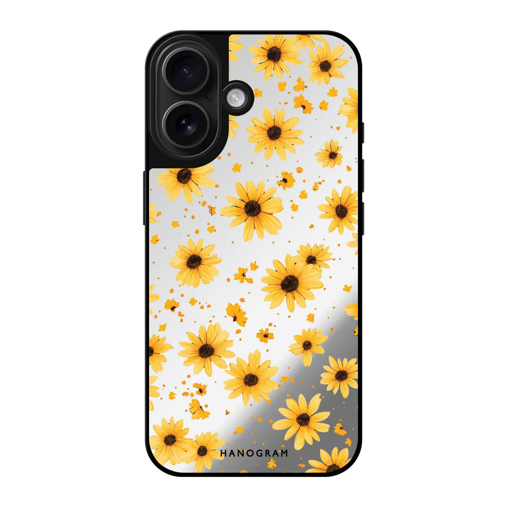 Reflective iPhone 16 Mirror Case –Golden Specks iPhone Design