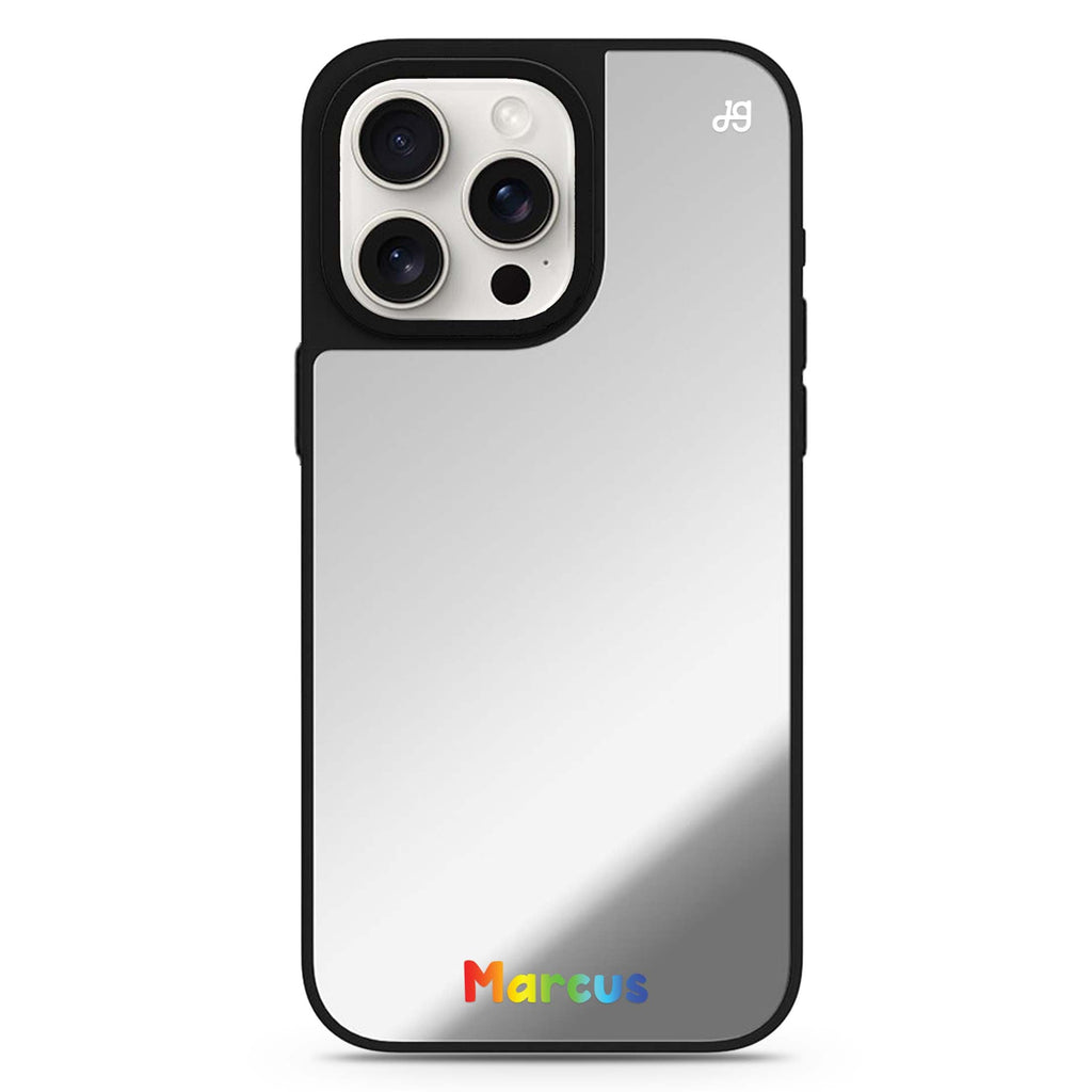Custom #4 personalized name MagSafe mirror case for iPhone 16/15/14 Pro Max and Pro, main view