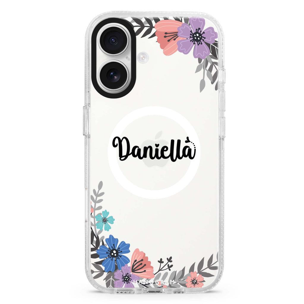 Blossom Bliss MagSafe Compatible iPhone 16 Ultra Clear Case - Personalized and Stylish Protection