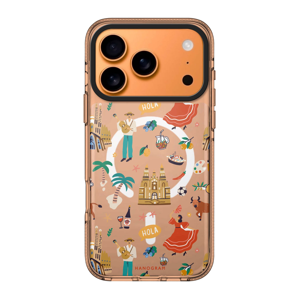 HOLA typography iPhone 17 Pro Max ultra clear case