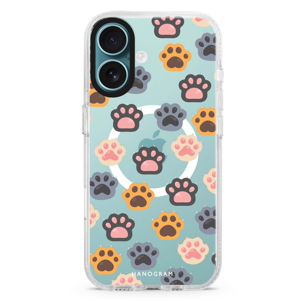 Paws & Pads MagSafe Compatible iPhone 16 Ultra Clear Case - Personalized and Stylish Protection