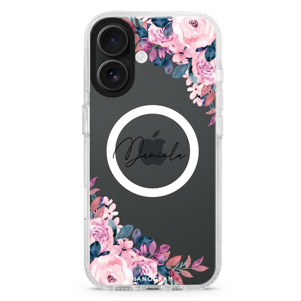 Blossom Breeze MagSafe Compatible iPhone 16 Ultra Clear Case - Personalized and Stylish Protection