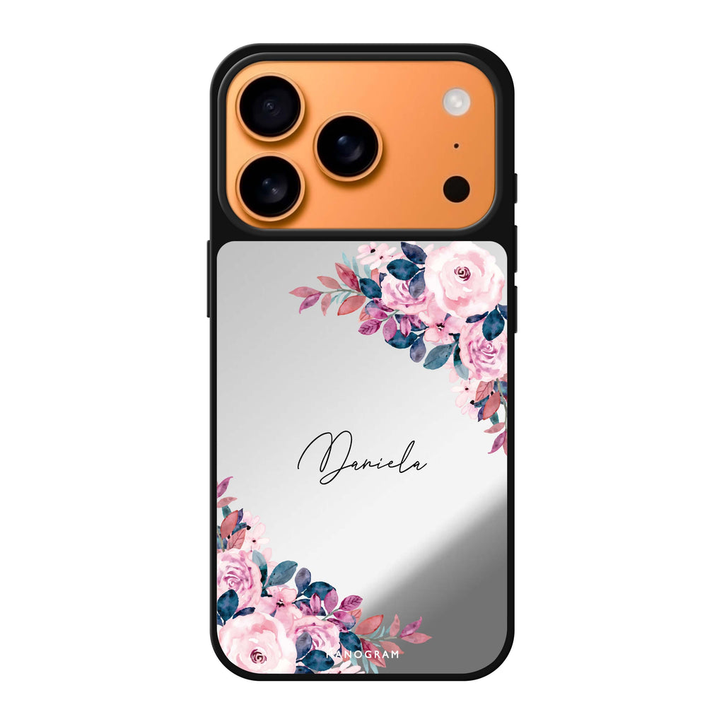 Blossom Breeze personalized name spring flower floral iPhone 17 Pro Max mirror case