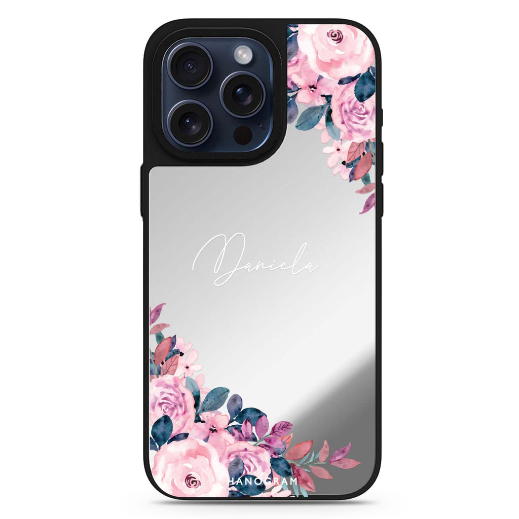 Blossom Breeze personalized name MagSafe mirror case for iPhone 16/15/14 Pro Max and Pro, main view