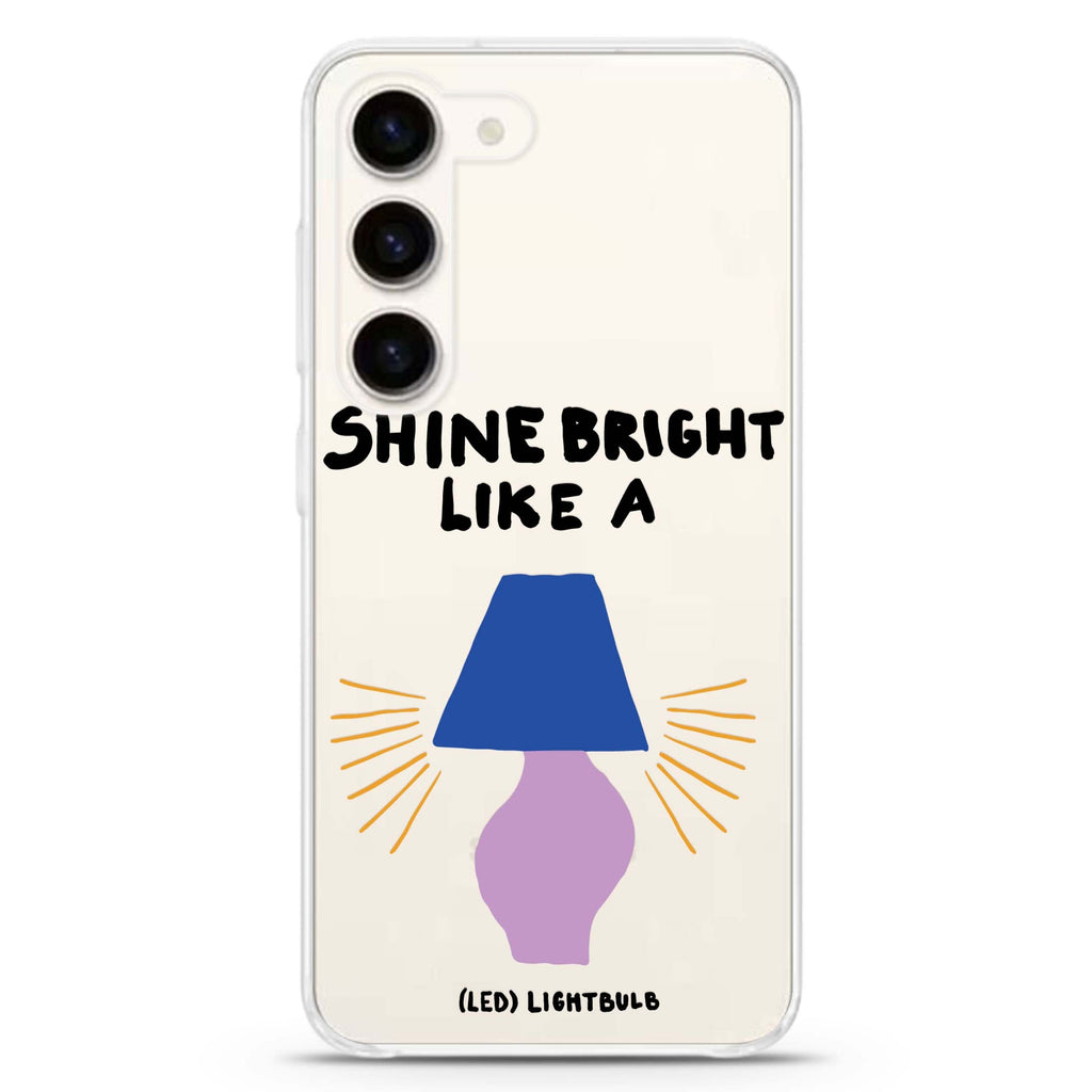 Shine Bright Like a LED ultra-clear case for Samsung Galaxy S23/S22, front view