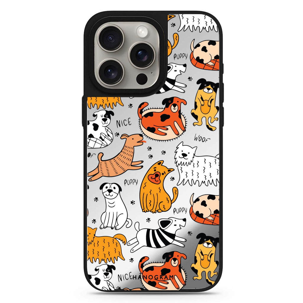 Furry Friends MagSafe compatible mirror case for iPhone 16/15/14 Pro Max and Pro, main view
