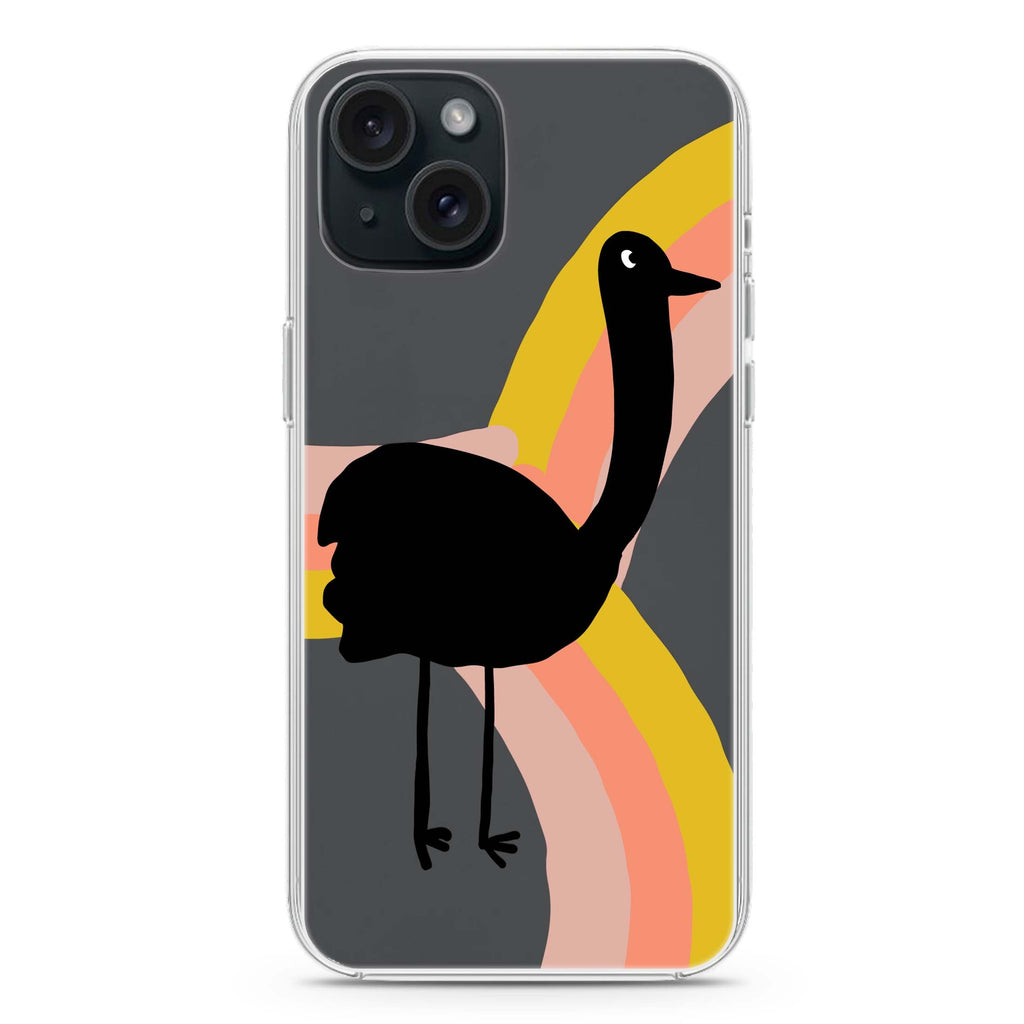 Rainbow Bird iPhone 15 plus Ultra Clear Case