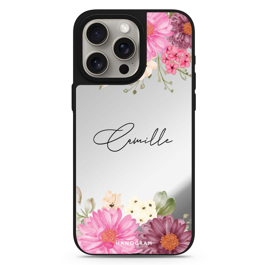 Blooms Bounty personalized name MagSafe mirror case for iPhone 16/15/14 Pro Max and Pro, main view