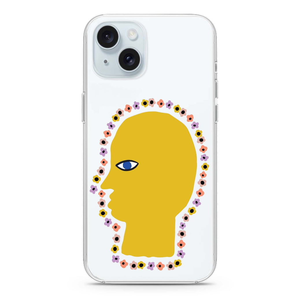 Floral Brain iPhone 15 plus Ultra Clear Case