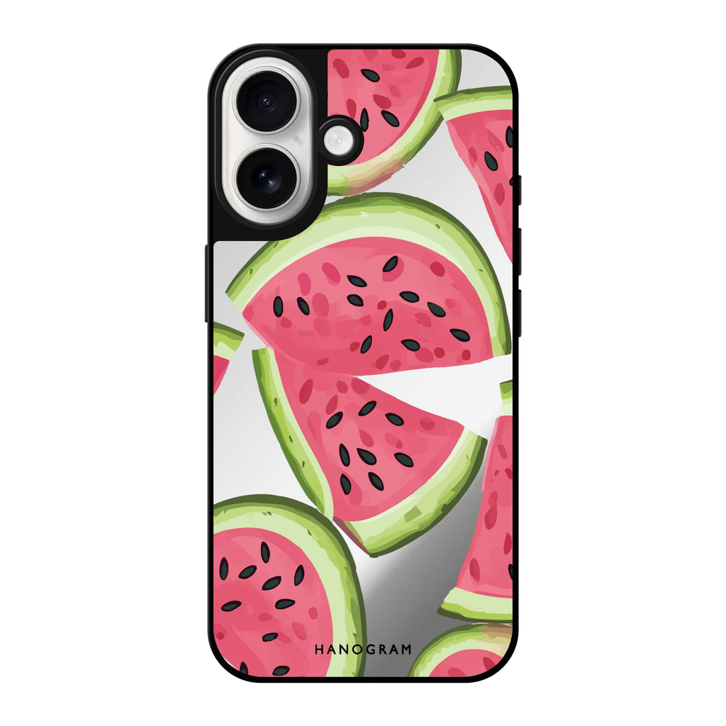 Reflective iPhone 16 Mirror Case –Melon Mood Design
