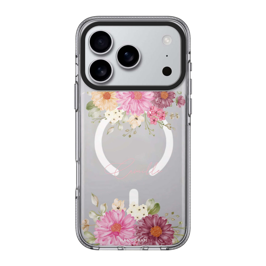 Blooms Bounty personalized name flower floral spring iPhone 17 Pro Max ultra clear case