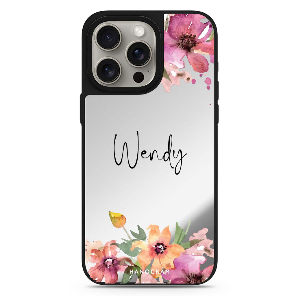 Garden Glow personalized name MagSafe mirror case for iPhone 16/15/14 Pro Max and Pro, main view