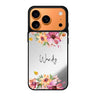 Garden Glow personalized name spring floral nature sparkle iPhone 17 Pro Max mirror case