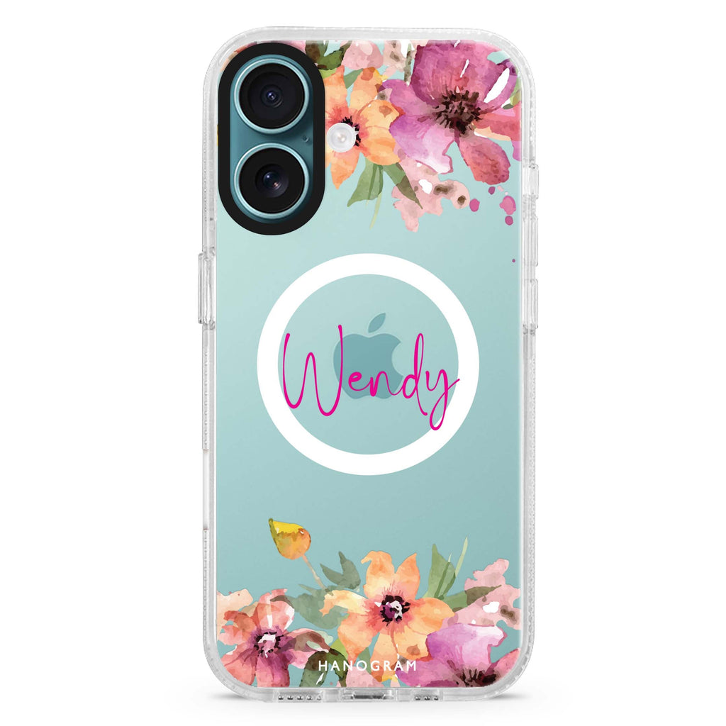 Garden Glow MagSafe Compatible iPhone 16 Ultra Clear Case - Personalized and Stylish Protection