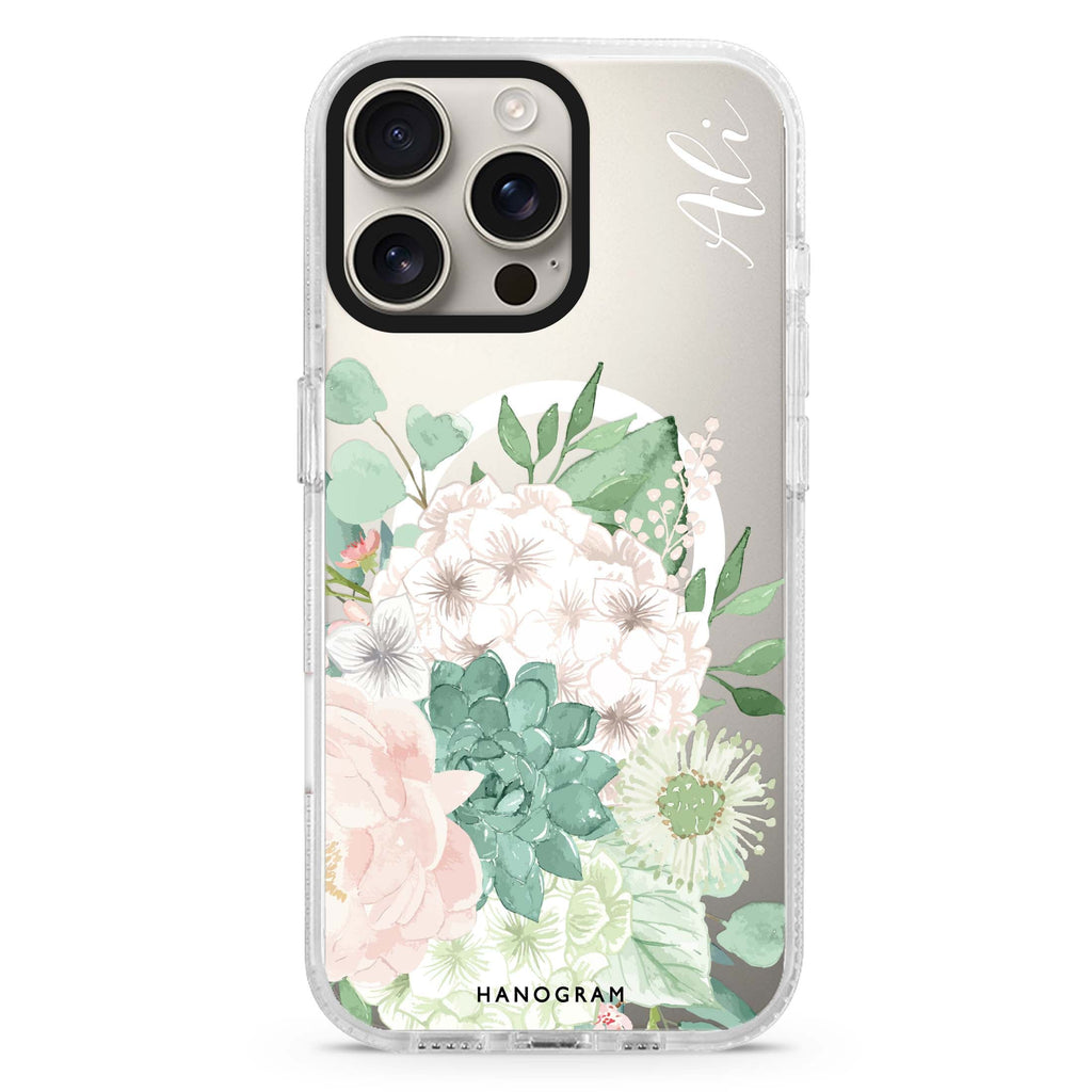 Art of Rose I MagSafe Compatible iPhone 16 Pro Ultra Clear Case - Personalized and Stylish Protection