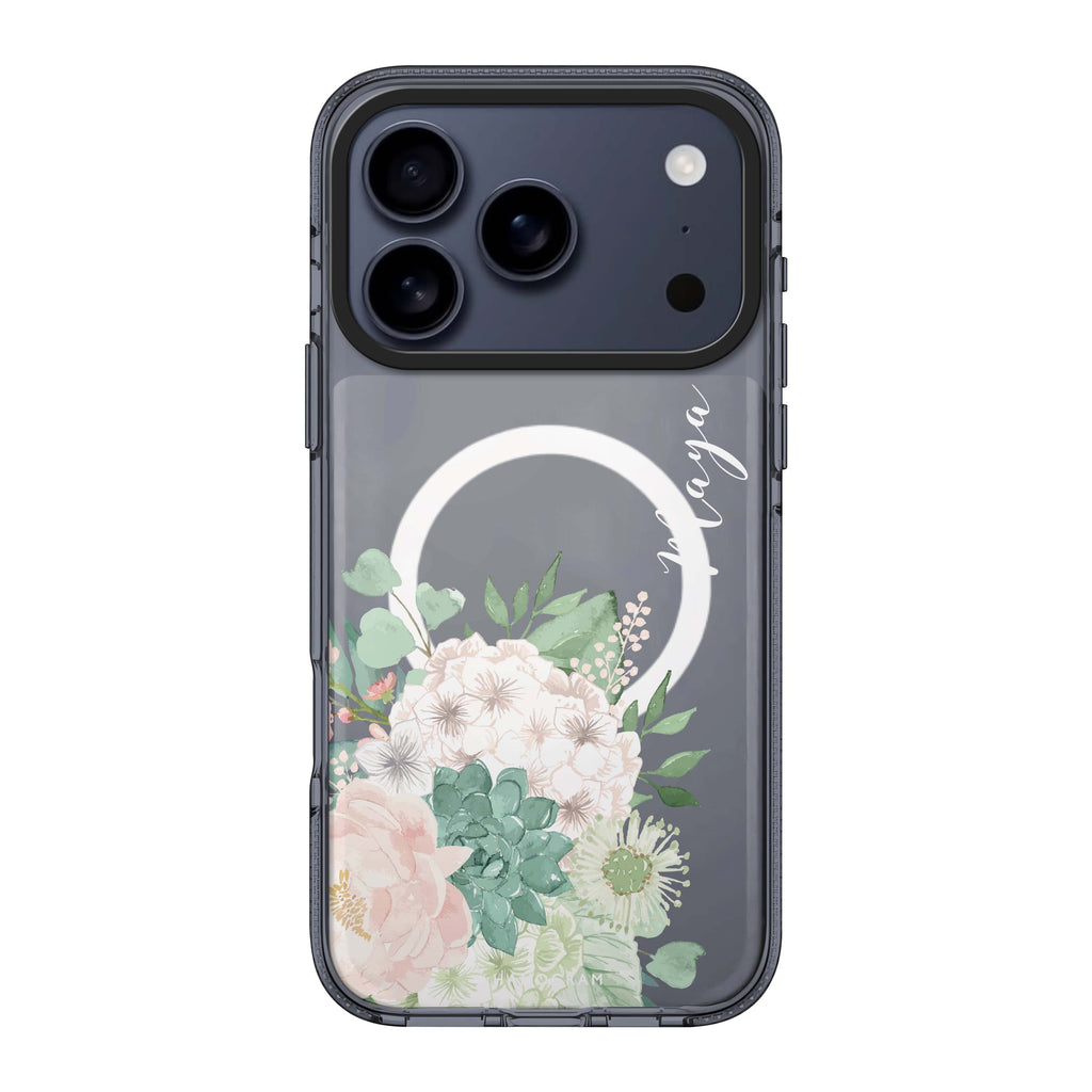 Vintage Flowers personalized name flower floral vintage iPhone 17 Pro Max ultra clear case