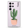 Cacti Delight personalized name Samsung Galaxy S26/S25/S24/S23/S22 Ultra ultra clear case, transparent design, main view
