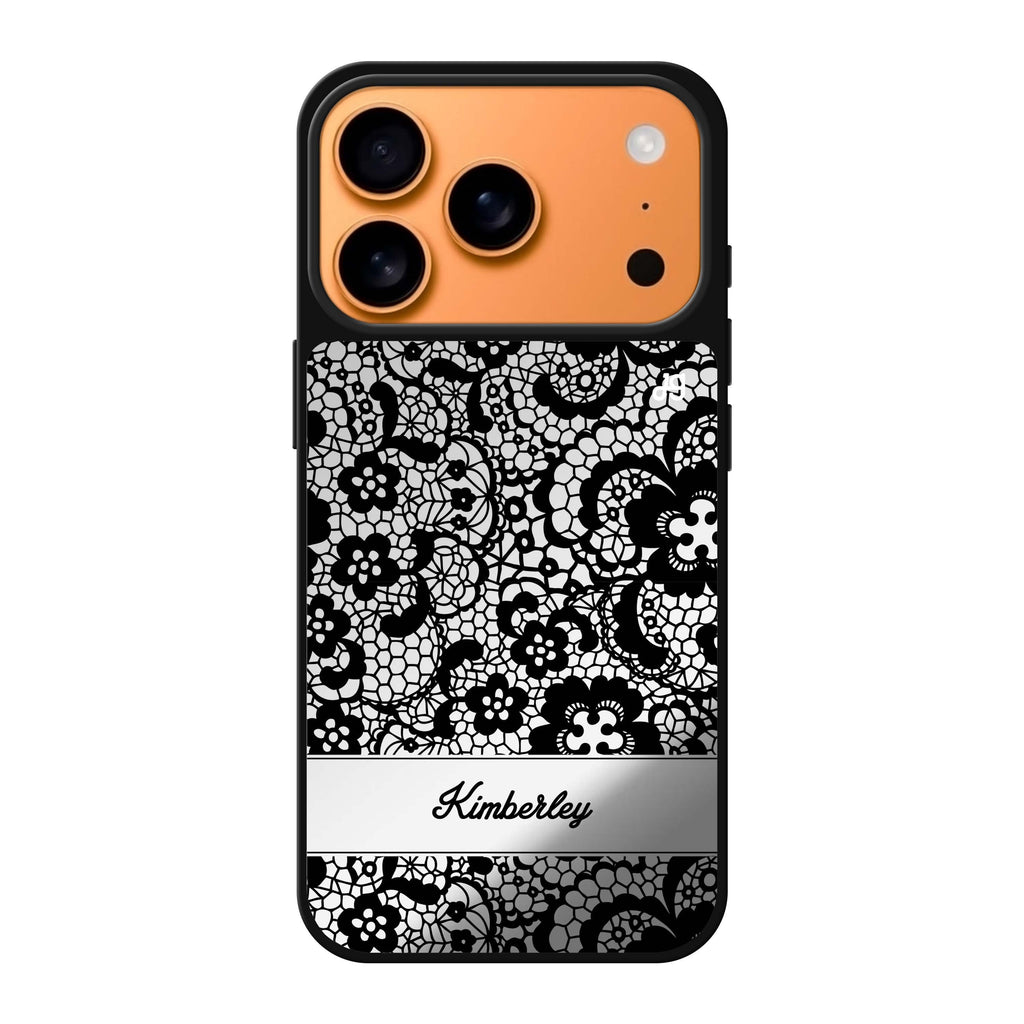 My Lace personalized name fashion iPhone 17 Pro Max mirror case