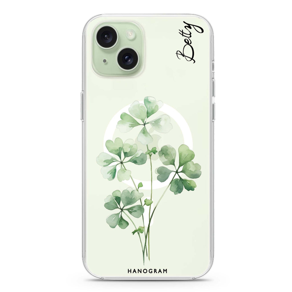 Luck's Leaf iPhone 15 Plus MagSafe Compatible Ultra Clear Case