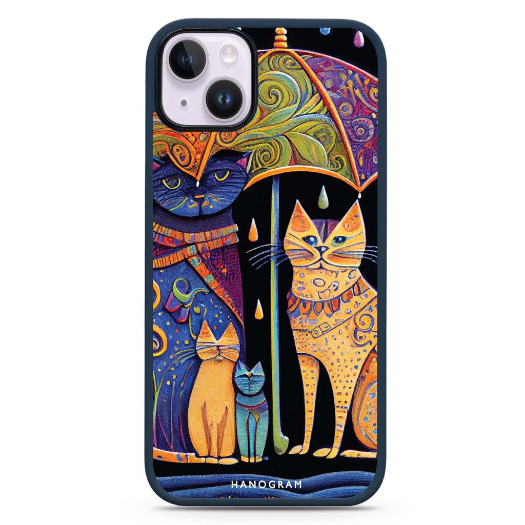 Raining Cat iPhone 15 Impact Guard Bumper Case