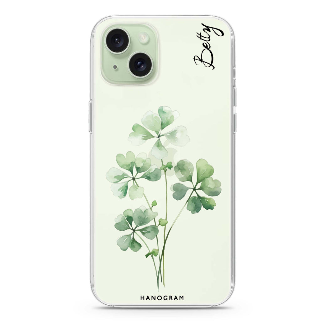 Luck's Leaf iPhone 15 Plus Ultra Clear Case
