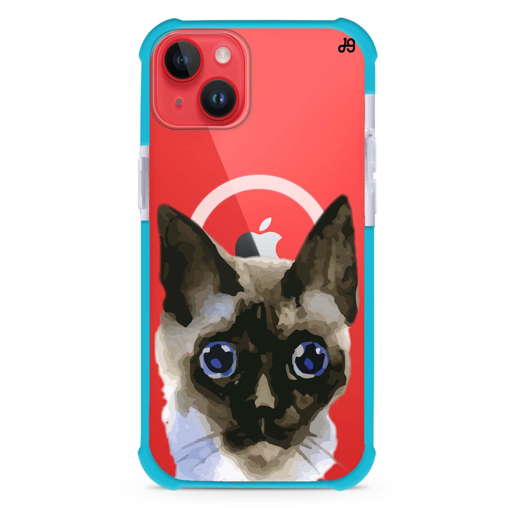 Watercolour Cat iPhone 15 Plus MagSafe Compatible Ultra Shockproof Case