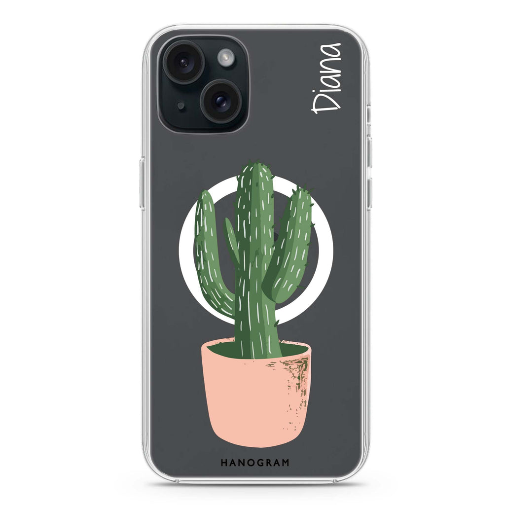 Cacti Delight iPhone 15 Plus MagSafe Compatible Ultra Clear Case