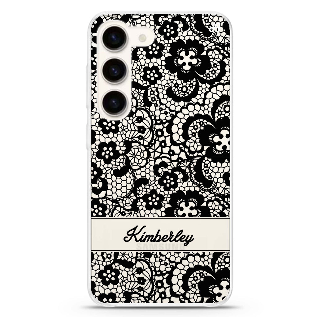My Lace personalized ultra-clear case for Samsung Galaxy S23/S22, front view