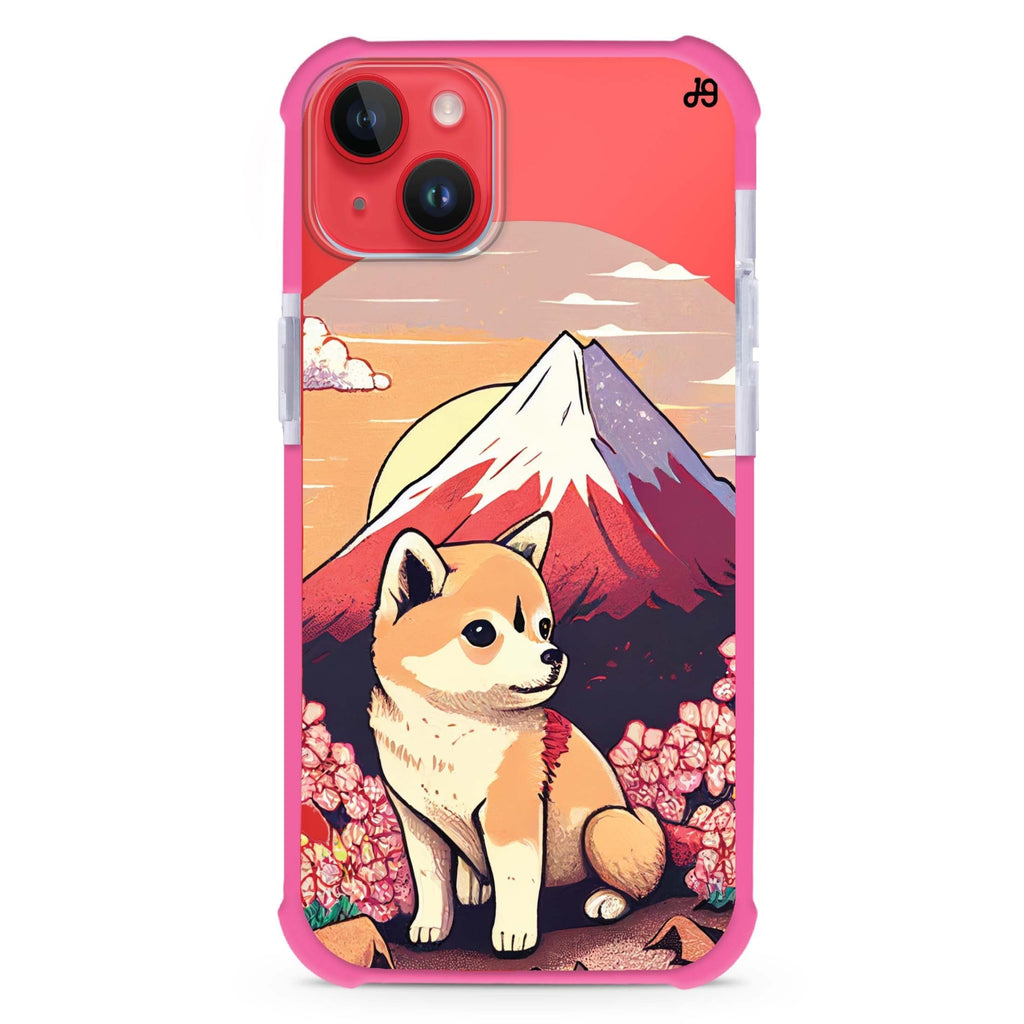 Shiba Inu & Fuji Mountain iPhone 15 Plus Ultra Shockproof Case