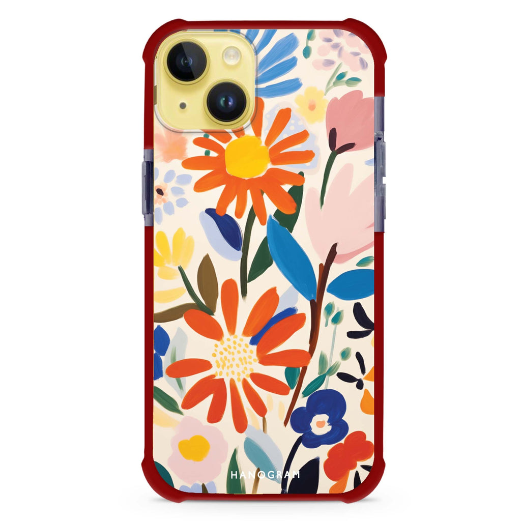 Bloom Brushwork iPhone 15 Plus MagSafe Compatible Ultra Shockproof Case