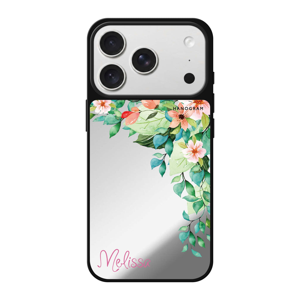 Secret Flower personalized name flower floral iPhone 18 Pro Max mirror case