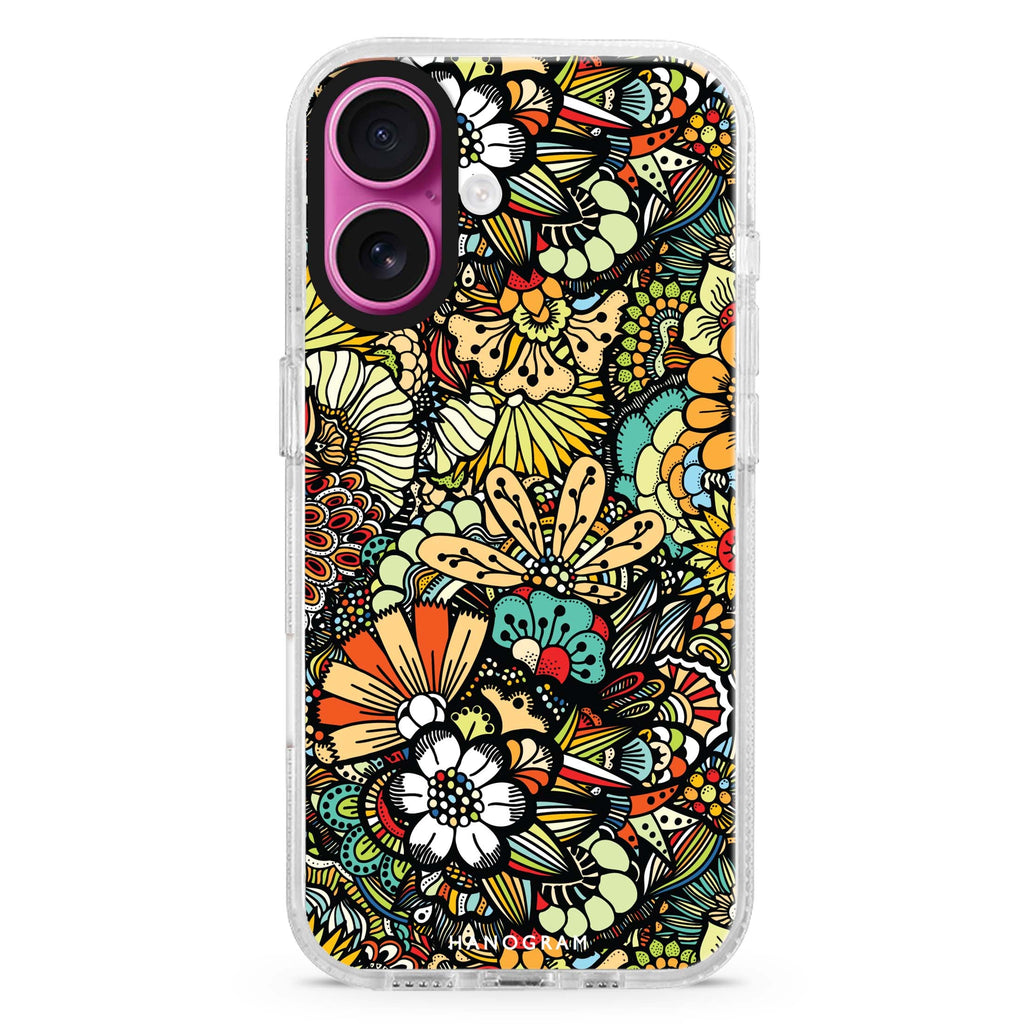 Blooming Harmony MagSafe Compatible iPhone 16 Ultra Clear Case - Personalized and Stylish Protection