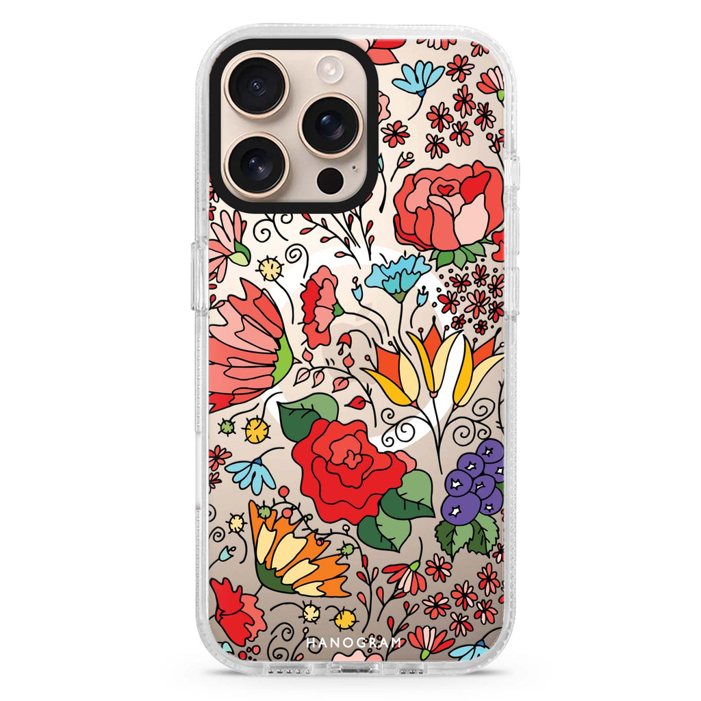 Abstract Paint Pattern MagSafe Compatible iPhone 16 Pro Ultra Clear Case - Personalized and Stylish Protection