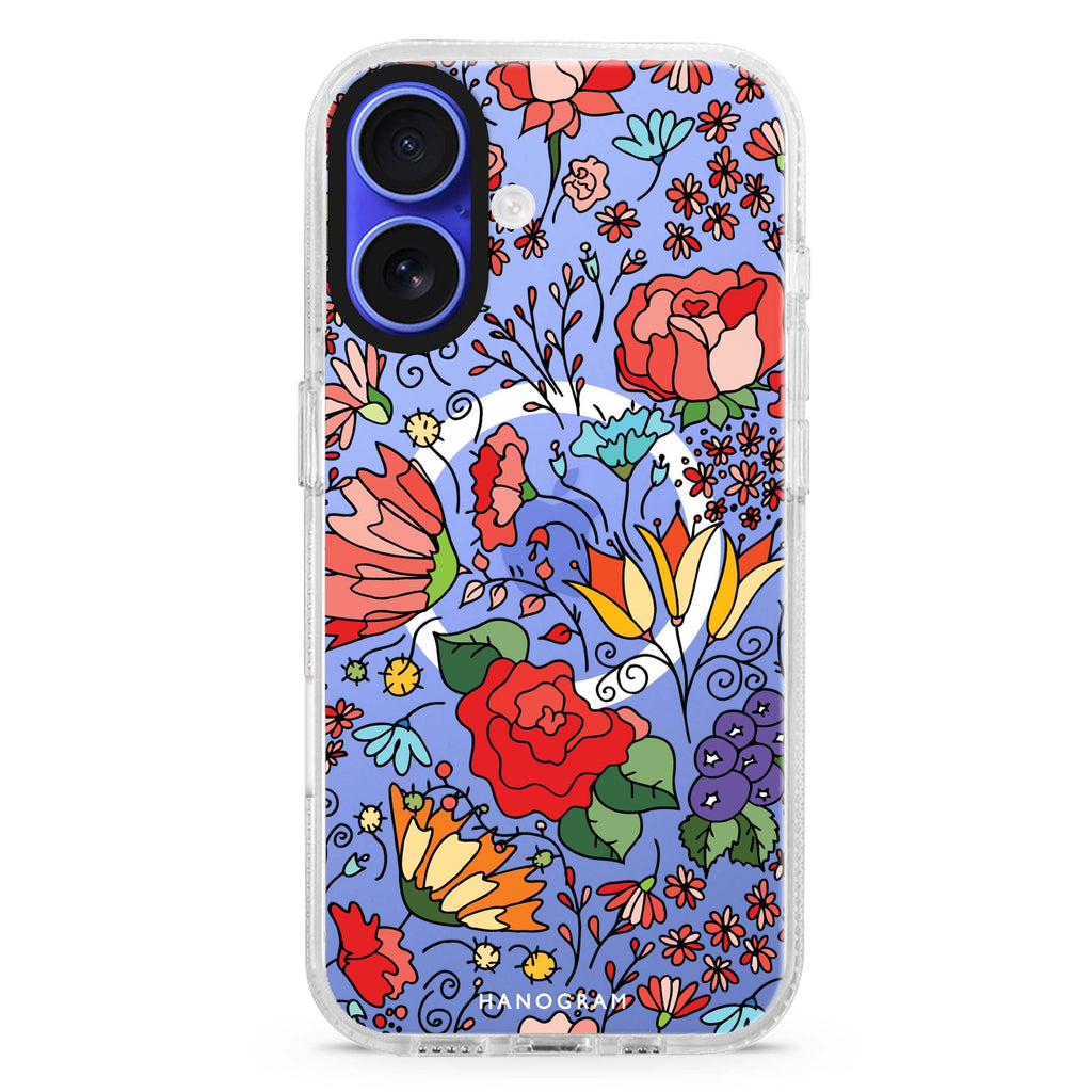 Petal Poetry MagSafe Compatible iPhone 16 Ultra Clear Case - Personalized and Stylish Protection