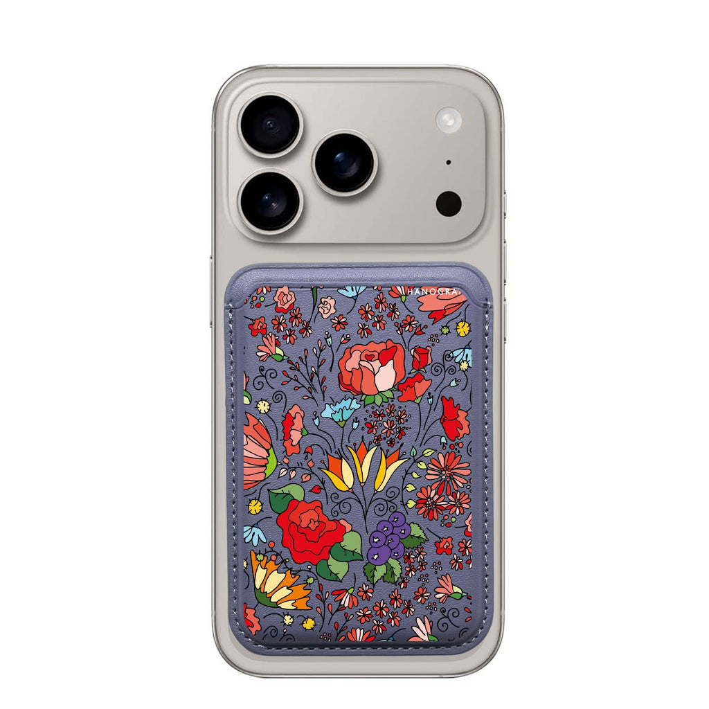 Petal Poetry MagSafe wallet for iPhone, slim magnetic card holder, main view